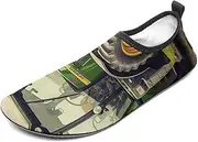 [BTCOWZRV] Water Shoes for Women Men Tractor Theme Water Sports Shoes Slip-on Breathable Lightweight Athletic Aqua Sock