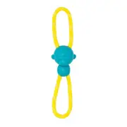 ZippyPaws ZippyTuff RopeTugz Monkey Teal Interactive Durable Rope Toy for Dogs