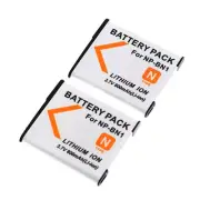 2X Battery for Sony NP-BN1 Type N CyberShot DSC-QX10 T99 TX9 W390 WX9 DSC-W730