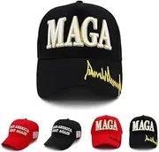 [LESTOY] Trump Hat 2024 MAGA Hat Embroidered Keep America Great Donald Trump Slogan USA Adjustable Baseball Cap for Woman Men