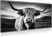 BEOTIWAD for TCG Card Mat Playmat Mouse pad, 23.6 x 13.8 inch Game Mat for MTG RPG CCG Trading Card Game Playmats Table Mat Perfect for Card Games Video Games Computer Office,Cow