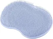 Silicone Rub Back Brush Bathroom Wash Foot Pad Massage Shower Foot Back Scrubber Rub Back Bathroom Mat(Blue)