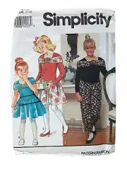 Simplicity Sewing Pattern 7589 Dress Jumpsuit Girls Size 7-10