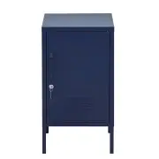 Bedside Table Metal Cabinet - Blue