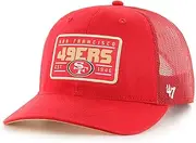 47 San Francisco 49ers Hardline Trucker RF Unisex Baseball Cap - Red, Red, One size