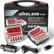 1 Set 12V 24V 30M Wireless Magnetic LED Tail light Trailer Rear Light Signal Warning Brake Light RV Camper Lorry Truck