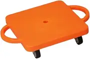Floor Scooter Board with Handles for Kids Play Equipment Square with Rollers for Park Homeschool Indoor Outdoor Activities