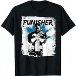 MARVEL THE PUNISHER 粉碎油漆飛濺圖案 T 恤 T 恤