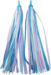 [Taicols] Kid's Bicycle Handlebar Streamers, 2 Pcs Bike Streamers, Children's Bicycle Tassels Scooters Rainbow Bike Streamers Handlebar Streamers Ribbon Bike Decoration for Bicycle Scooter Tricycle