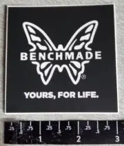 3"x3" - Benchmade Yours, For Life Knives Knife Black/White Vinyl Decal Sticker