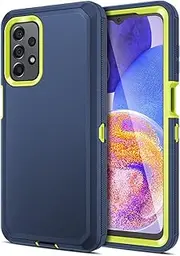 [Jiunai] for Samsung A23 Case, [Shockproof] [Anti-Dust] [Heavy Duty Protection] Tough Rugged Dual Layer Raised Edge Outdoor Protective Hybrid Phone Case for Samsung Galaxy A23 5G 2022 (NOT for UW) Blue