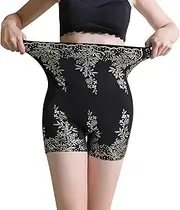 [Generic] Granny Body Women's Hot Stamping Plastic Pants Large Size High Waist Butt Lifting Pants Ladies Boxer Underwear Pants Bust Enhancer Top Black