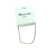 NWT Madewell Thin Paper Clip Chain Anklet In Gold