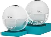 Paruu P10 Hands-Free Breast Pump Wearable, 338 mmHg Strong Suction, Low Noise, 4 Modes & 9 Levels, 19/21/24/28 mm Insert/Flange, Pack of 2 (White)