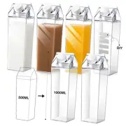 Clear Milk Carton Water Bottle 1000 ml/ 34 Oz Portable Container Reusable 6