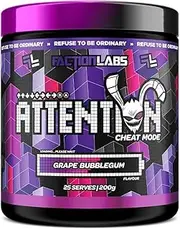 Faction Labs Attention Cheat Mode Grape Bubblegum 25 Serves