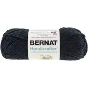 Bernat Handicrafter Cotton Yarn Solids-Black Licorice 162101-1040