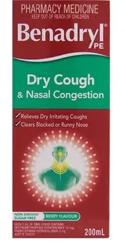 Benadryl PE Dry Cough & Nasal Congestion 200ml