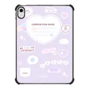 iPad 10.9-inch (10th gen) iPad Impact Case mochi composition book (purple) by sleepydaze