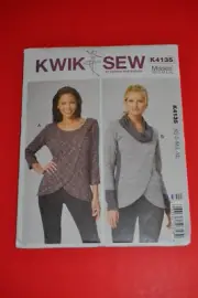 Kwik Sew K4135 sewing pattern, womens shirts, size XS-XL