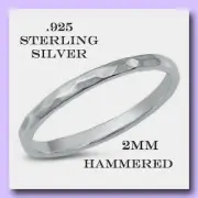 925 Sterling Silver | 2mm | Faceted | Toe Ring