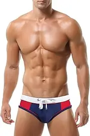 [SEAUR] Men's Swimming Trunks Push Up Tight Short Swimming Trunks with Removable Pad Drawstring for Swimming Surfing Beach Pool EU S-XL (Tag No M-XXL), E#2, Large