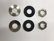 1" Panel Nut, Gasket, Washer Set for UHF and N Type Bulkhead Connectors (5/8")
