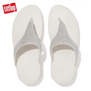 【FitFlop】LULU CRYSTAL EMBELLISHED TOE-POST SANDALS 經典水鑽夾腳涼鞋-女(奶油色)