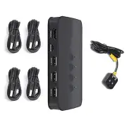 HDMI KVM Switch 4X1 HDMI KVM Switcher 4 Port For 4 Computer Share 1 HD Monitor