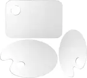 3pcs Acrylic Painting Palette Transparent Watercolor Mixer Tray for Easy Mixing and Creative Expression for Artists and Hobbyists