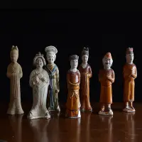 在飛比找Yahoo!奇摩拍賣優惠-古玩古玩陶瓷藝術裝飾收藏洛陽仿古唐三彩仕女人物陶俑像仿老出土
