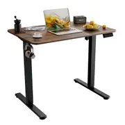 90cm Electric Standing Desk Adjustable Sit Stand Computer Table Walnut