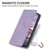 DF-05 for Samsung Galaxy S21 FE 5G PU Leather Business Case Stand RFID Blocking Wallet Phone Cover