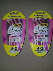 (2) Bic Soleil Twilight 3 Blades 6 Disposable Razors In Each Pack