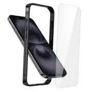 Metal Bumper Case for iPhone 16 Plus,Aluminum for iPhone 16 Plus 6.7 inch Black