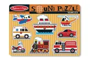 Melissa & Doug- Vehicles Sound Puzzle - 8 Pieces