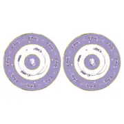 2PK Lavender Dreams 20cm Decorative Ceramic Trivet Round Plate Platter Purple