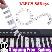 1/2PCS Silicone Keyboard Piano Sticker 88 Keys Note For Learner Reusable Label