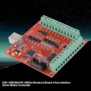 Precision 4 Axis Interface USB MACH 3 100Khz Breakout Board for CNC Control