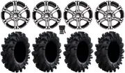 ITP SS212 14" Wheels Machined 30" Intimidator Tires Kawasaki Mule Pro FXT KRX