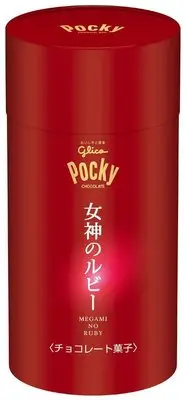 在飛比找Yahoo!奇摩拍賣優惠-日本原裝 Glico POCKY 女神紅寶石 巧克力棒 罐裝