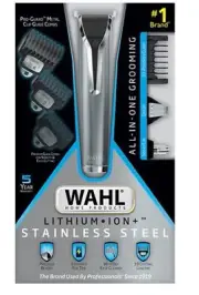 Wahl Stainless Steel Lithium Ion Men's Multi Purpose Beard, Facial Trimmer