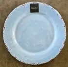 Il Mulino Light Blue Crackle Rustic MELAMINE Dinner Plates Set Of 6