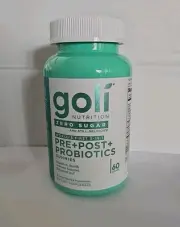 Goli Zero Sugar Pre + Post + Probiotics Gummies, 60ct