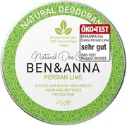 BEN & ANNA Persian Lime Deodorant Cream - Natural Deodorant Cream for Men and Women - Deodorant Cream Against Strong Sweating - Vegan & Natural Cosmetics - Solid Deodorant without Aluminium