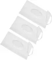 Abaodam 3pcs Hanging Wipes Pouch: Refillable Wipe Dispenser with Carrying Strap Wet Tissue Reusable Pouch Portable Holders Travel Container Bag Cases