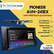 Pioneer AVH-241EX 6.2" 2-DIN Touchscreen Digital Media Receiver DVD CD Bluetooth