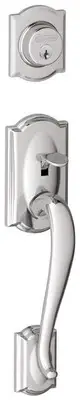 Schlage F58-CAM Camelot Single Cylinder Exterior Entrance - Chrome