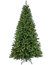 National Tree Company 7.5Ft Pre-Lit Crater Pine Tree With Led Lights