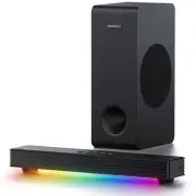 Sound Bar for Smart TV 3.1CH PC Gaming Soundbar with Subwoofer RGB Lighting A...